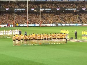 Hawthorn v Adelaide - the national anthem