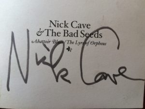 Nick Cave signature