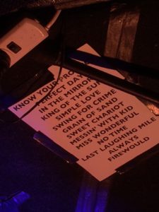 Saints setlist